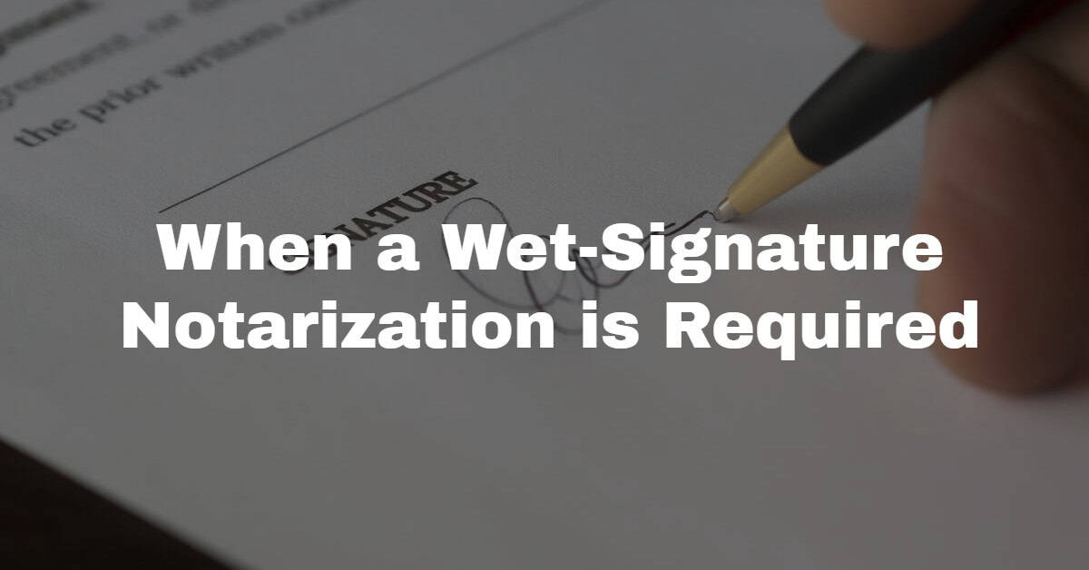 wet signature