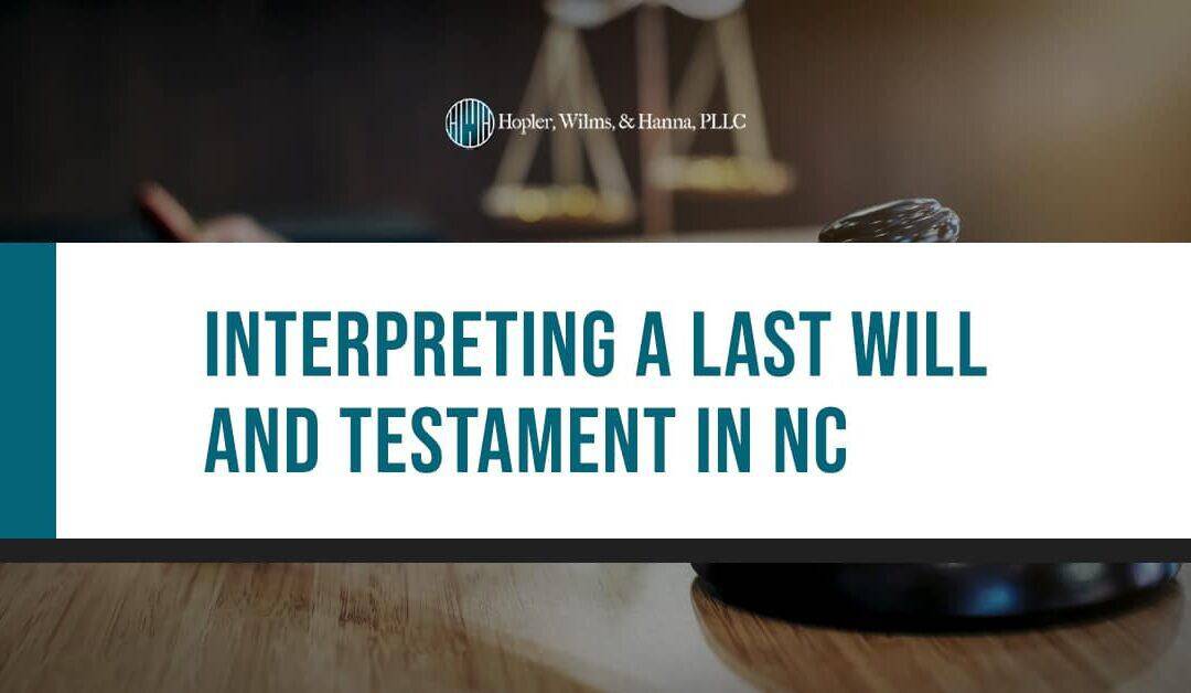 Last Will and Testament NC