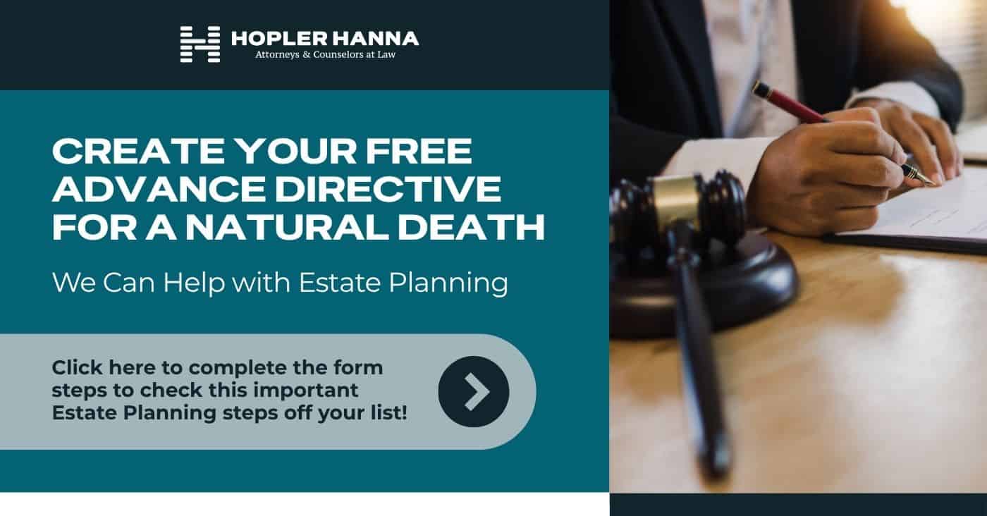 Create your free advance directive for a natural death